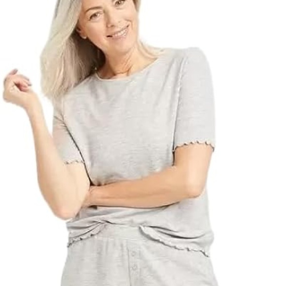 Stars Above Women's Textured Knit Pajama Top S